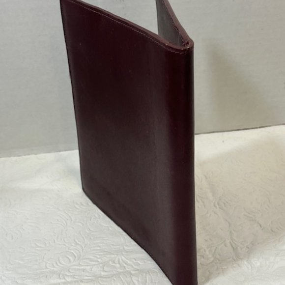 Warden-Brooks, Ltd Leather Burgundy Note Pad Small Book Cover Binder 6.5"x7" - Picture 3 of 15